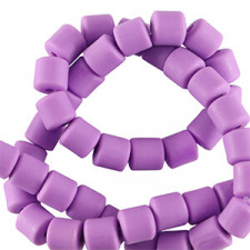 Polymer tube beads 6mm - Purple